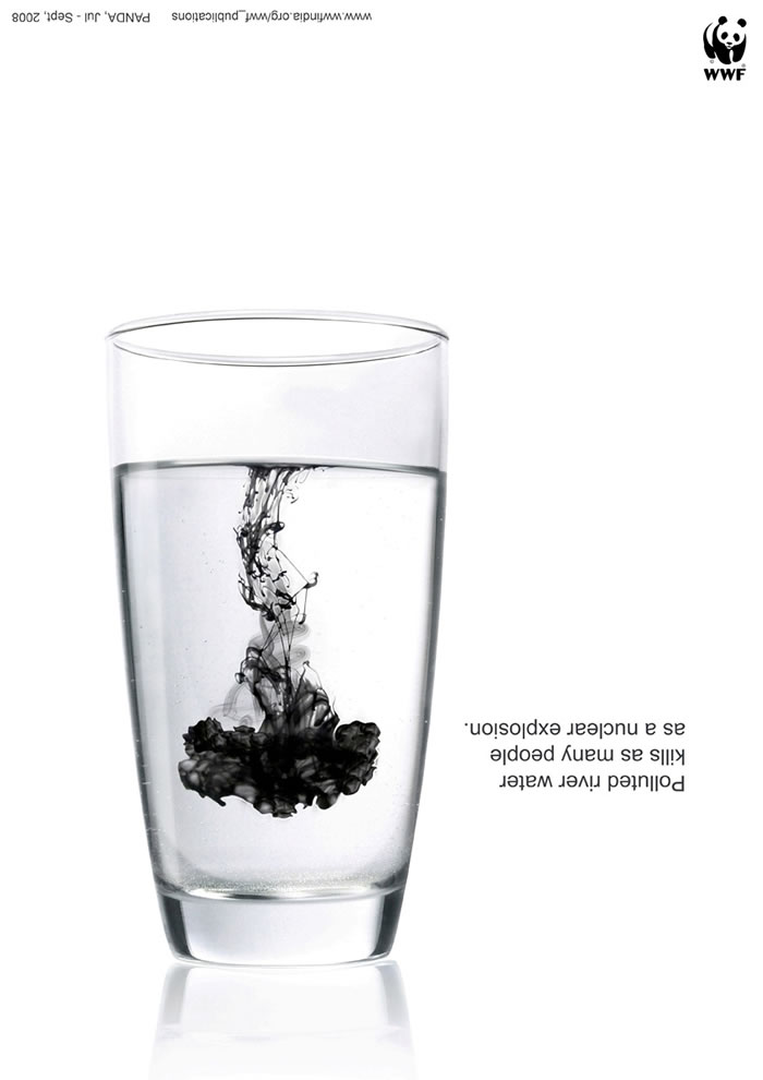 世界野生动物基金公益广告:水污染---创意策划
