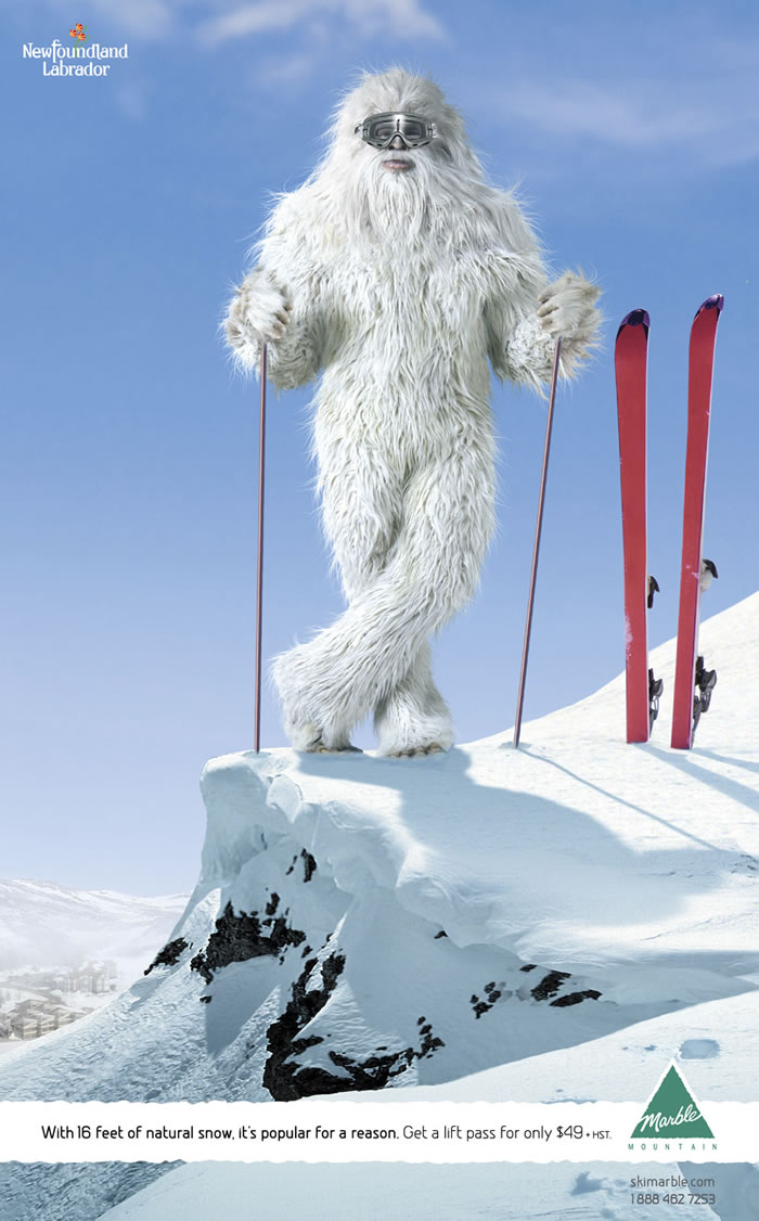 加拿大Marble雪山旅游平面广告(3)---创意策划