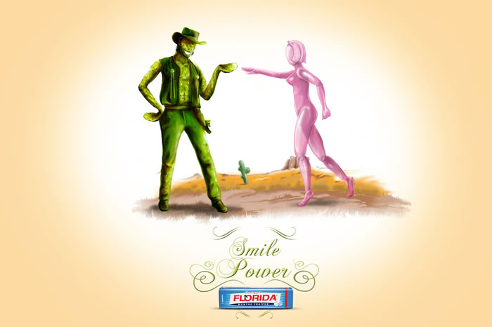 佛罗里达口香糖平面广告(1)---创意策划--平面饕