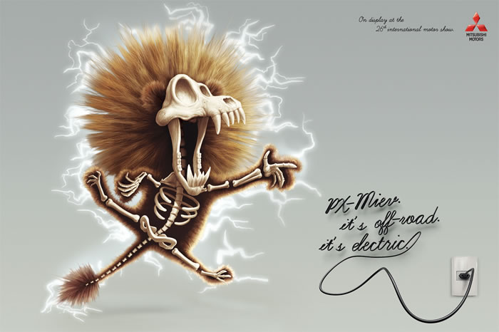 三菱电动汽车平面广告(1)---创意策划--平面饕餮