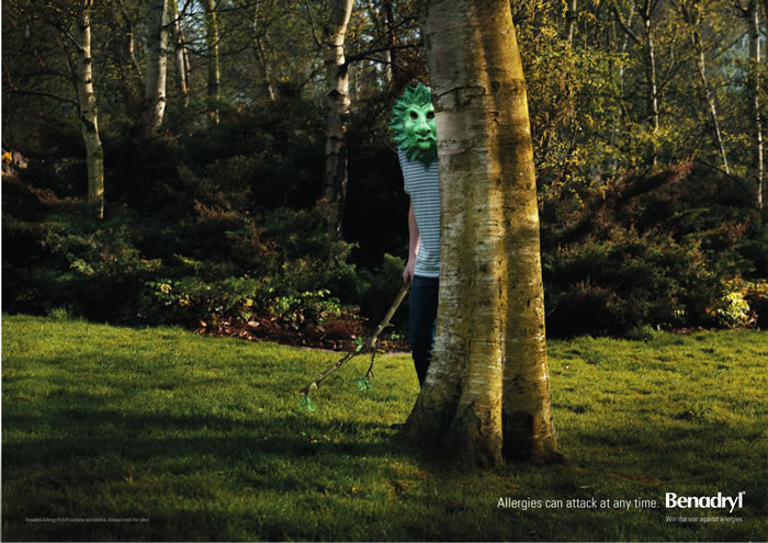 苯海拉明抗过敏药品平面广告(2)---创意策划--平