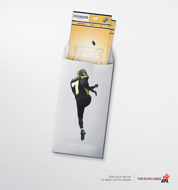 加拿大足球联赛平面广告(2)---创意策划--平面饕